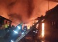 Massive Fire Erupts at Srinagar Furniture Factory, Firefighters on Job